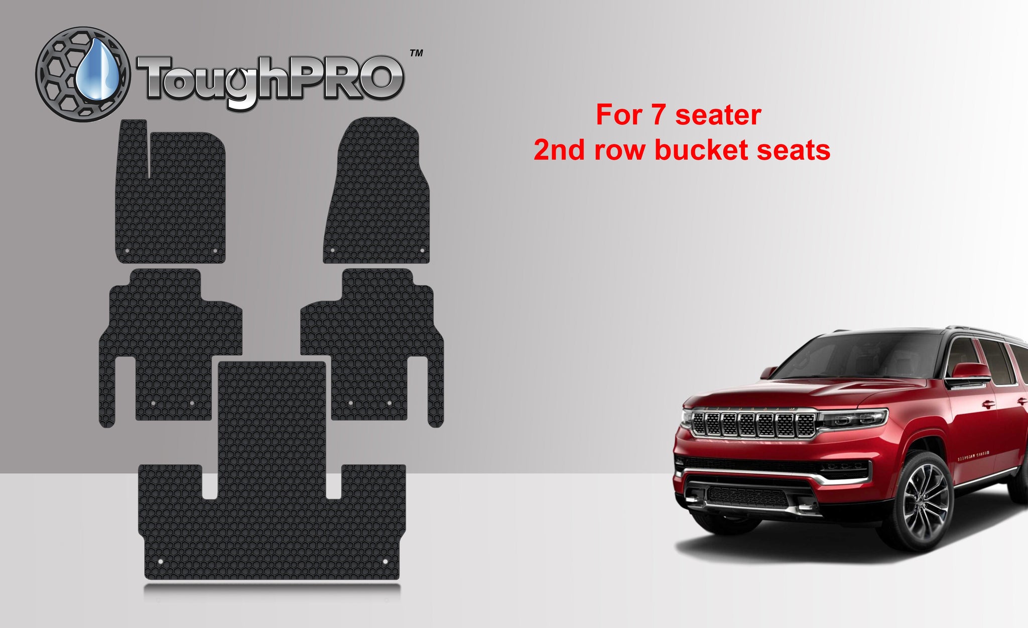 CUSTOM FIT FOR JEEP Wagoneer 7 Seater 2022 Front Row 2nd Row 3rd Row