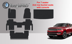 CUSTOM FIT FOR JEEP Wagoneer 7 Seater with 2nd Row Console 2023 Front Row 2nd Row 3rd Row Trunk Mat (3rd Row Up)