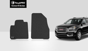 CUSTOM FIT FOR GMC Acadia 2017 Two Front Mats 2nd Row  BENCH SEATING