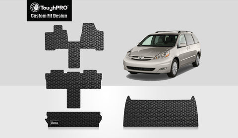 CUSTOM FIT FOR TOYOTA Sienna 2006 Front Row  2nd Row  3rd Row  Trunk Mat( 3rd Row Up) 7 Seater