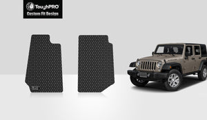 CUSTOM FIT FOR JEEP Wrangler Unlimited 2014 Two Front Mats 4 Door