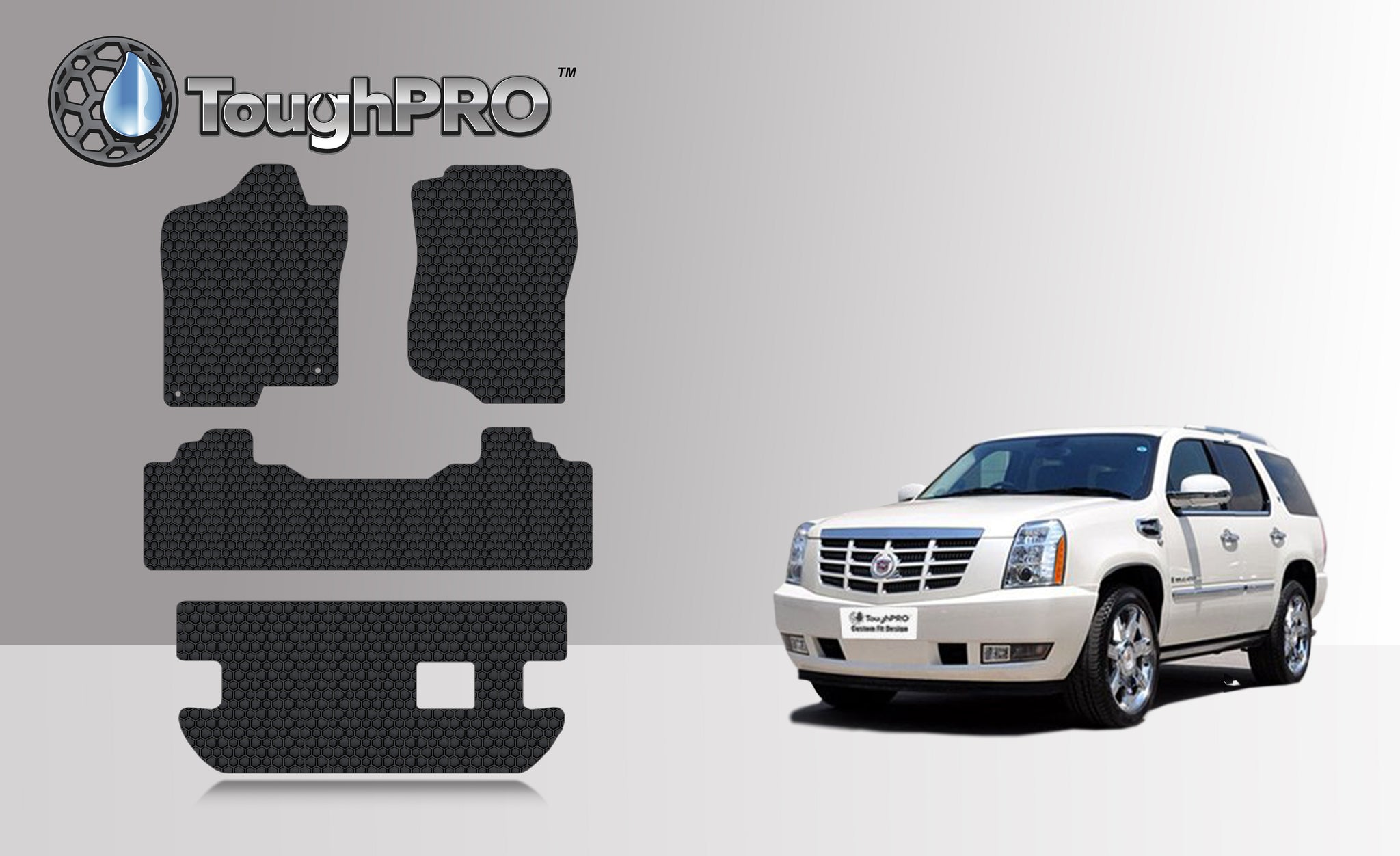 CUSTOM FIT FOR CADILLAC Escalade ESV 2008 Front Row 2nd Row 3rd Row (2nd Row Bench)