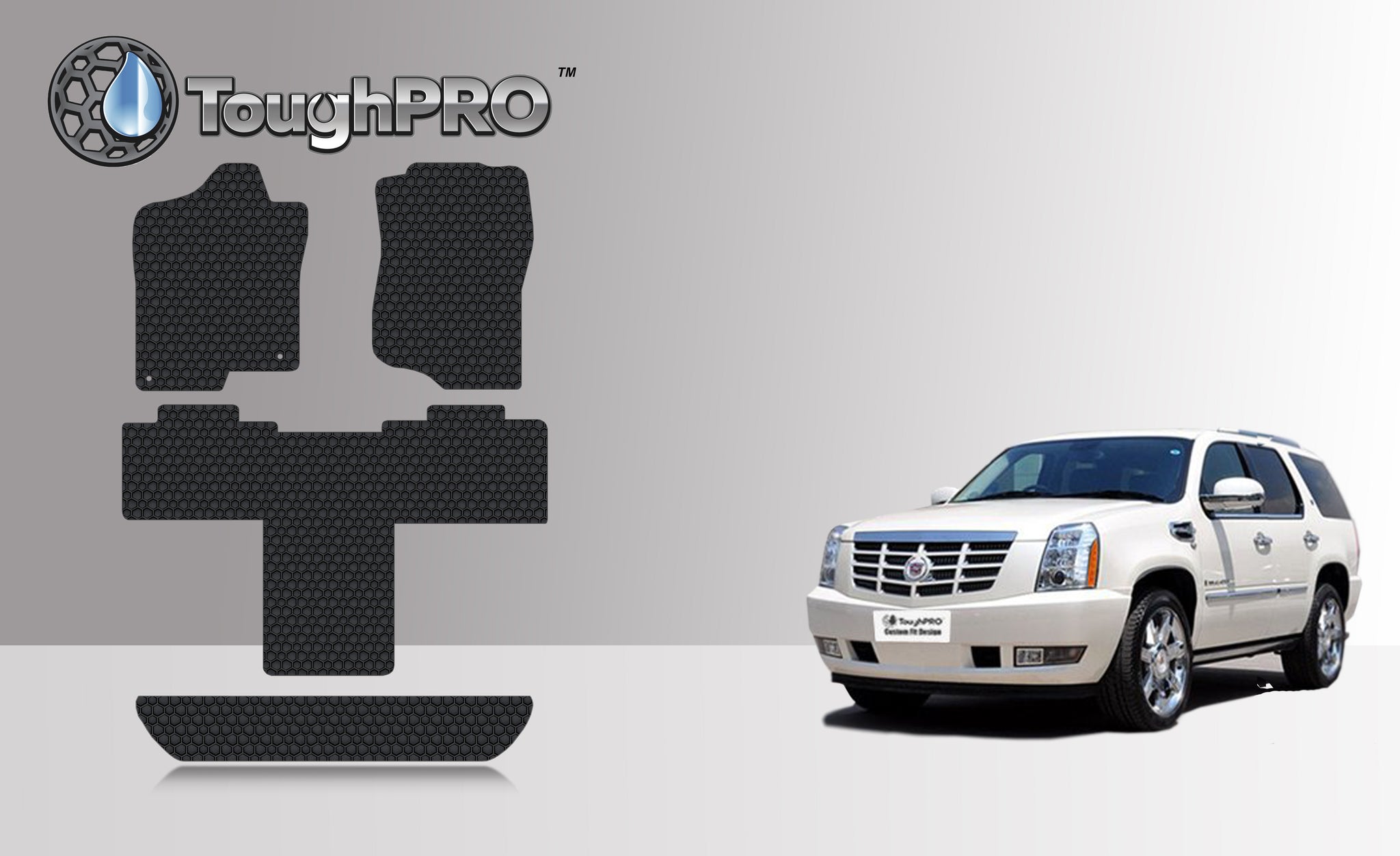 CUSTOM FIT FOR CADILLAC Escalade ESV 2011 Front Row 2nd Row 3rd Row (2nd Row Bucket)