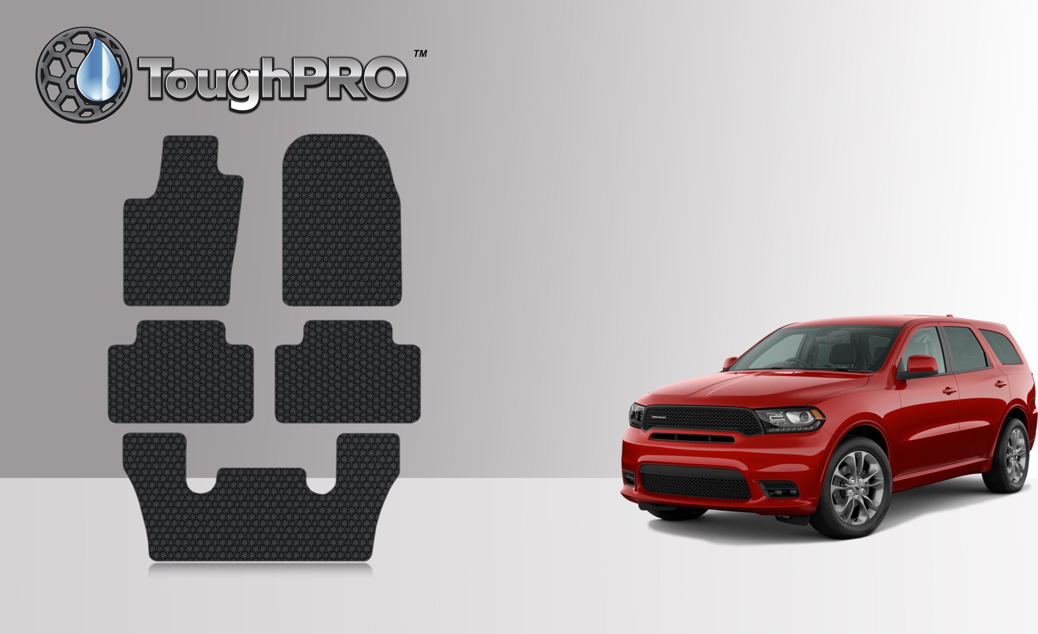 CUSTOM FIT FOR DODGE Durango 2019 Front Row 2nd Row 3rd Row (2nd row Bucket seat models only)