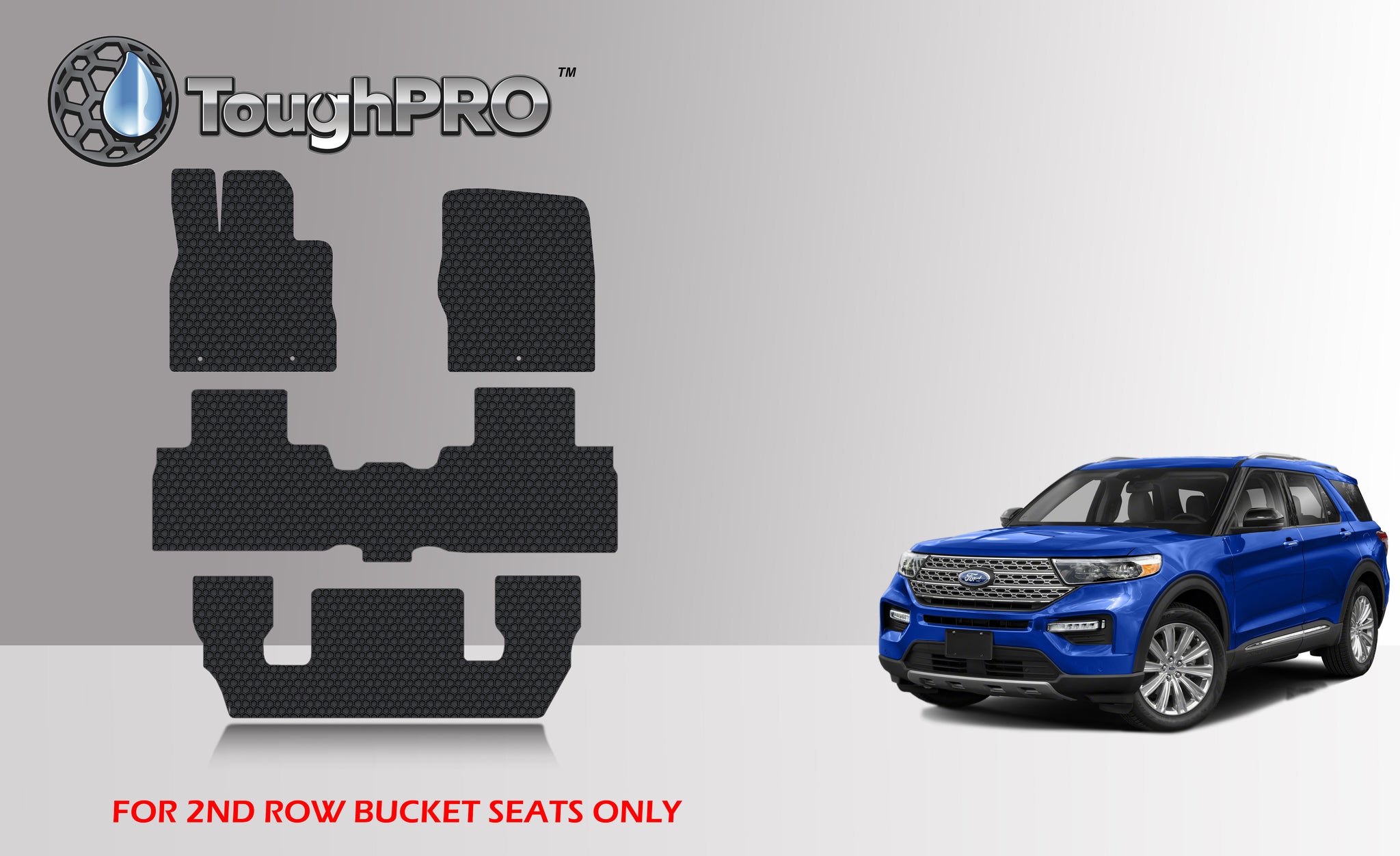 CUSTOM FIT FOR FORD Explorer 2020 Front Row 2nd Row 3rd Row (2nd Row Bucket Seat)