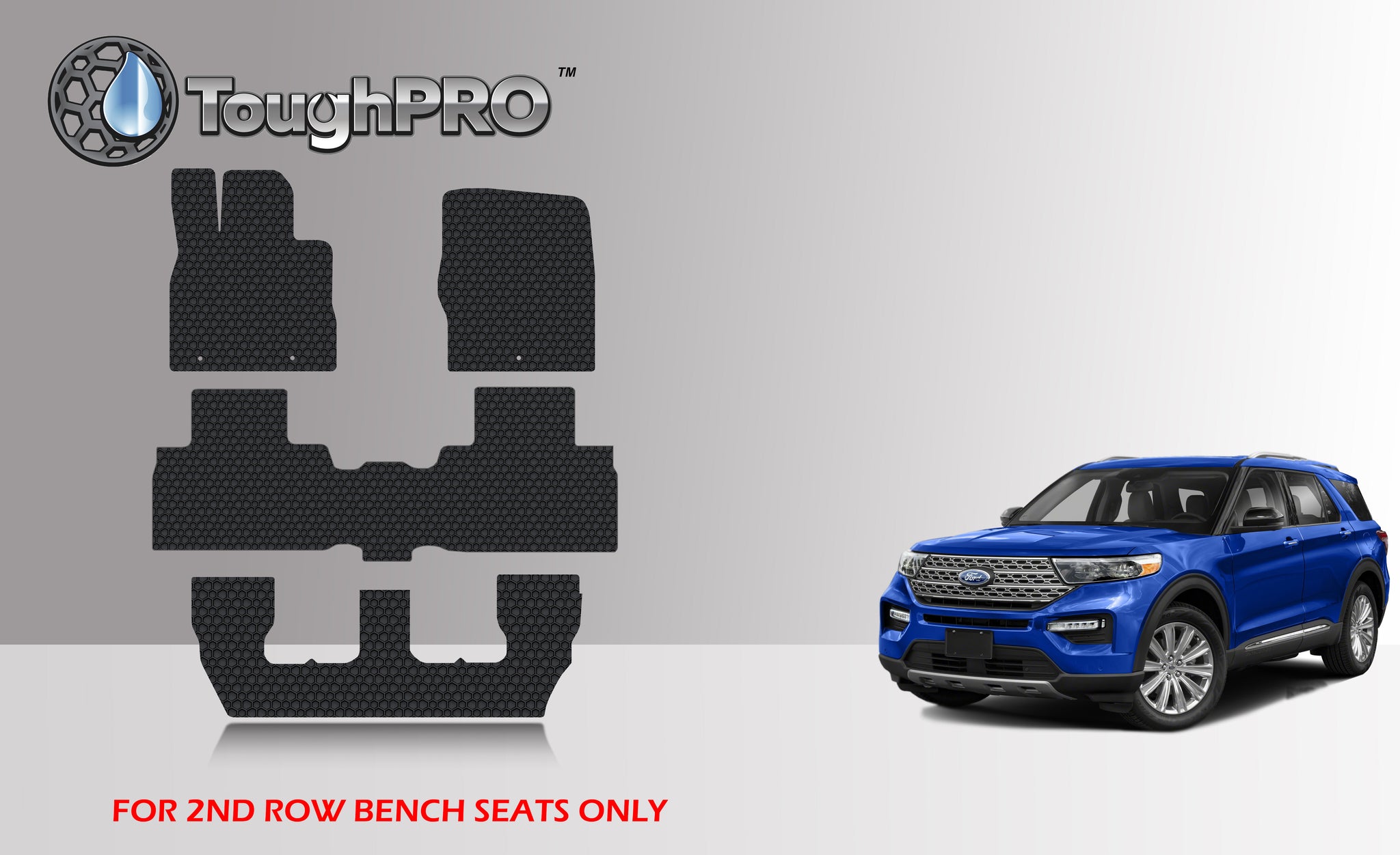 CUSTOM FIT FOR FORD Explorer 2021 Front Row 2nd Row 3rd Row (2nd Row Bench Seat)