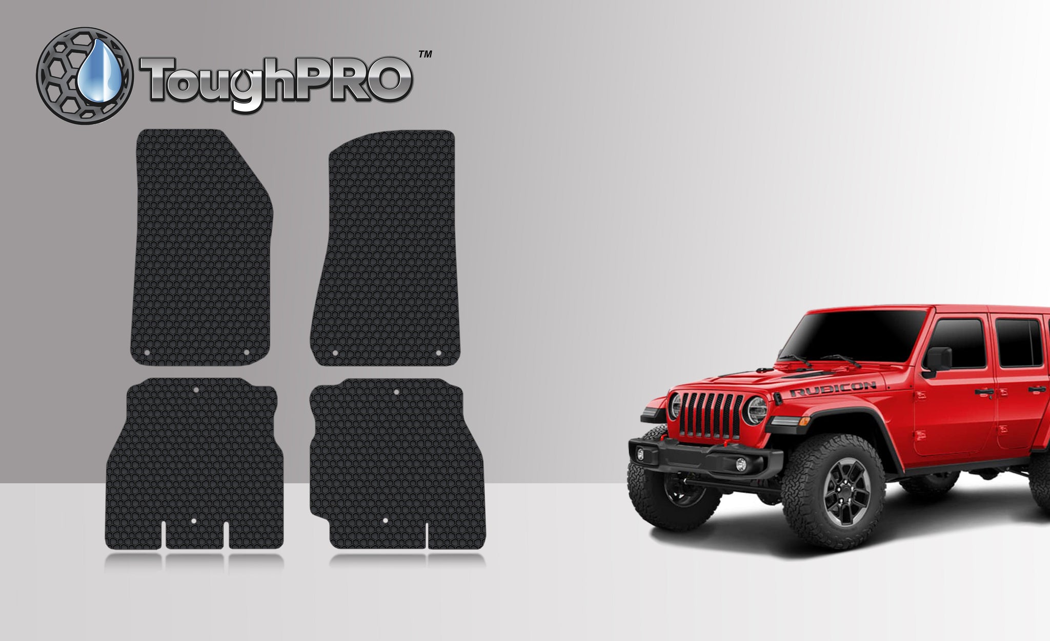 CUSTOM FIT FOR JEEP Wrangler Unlimited 2018 1st & 2nd Row 4 Door JL