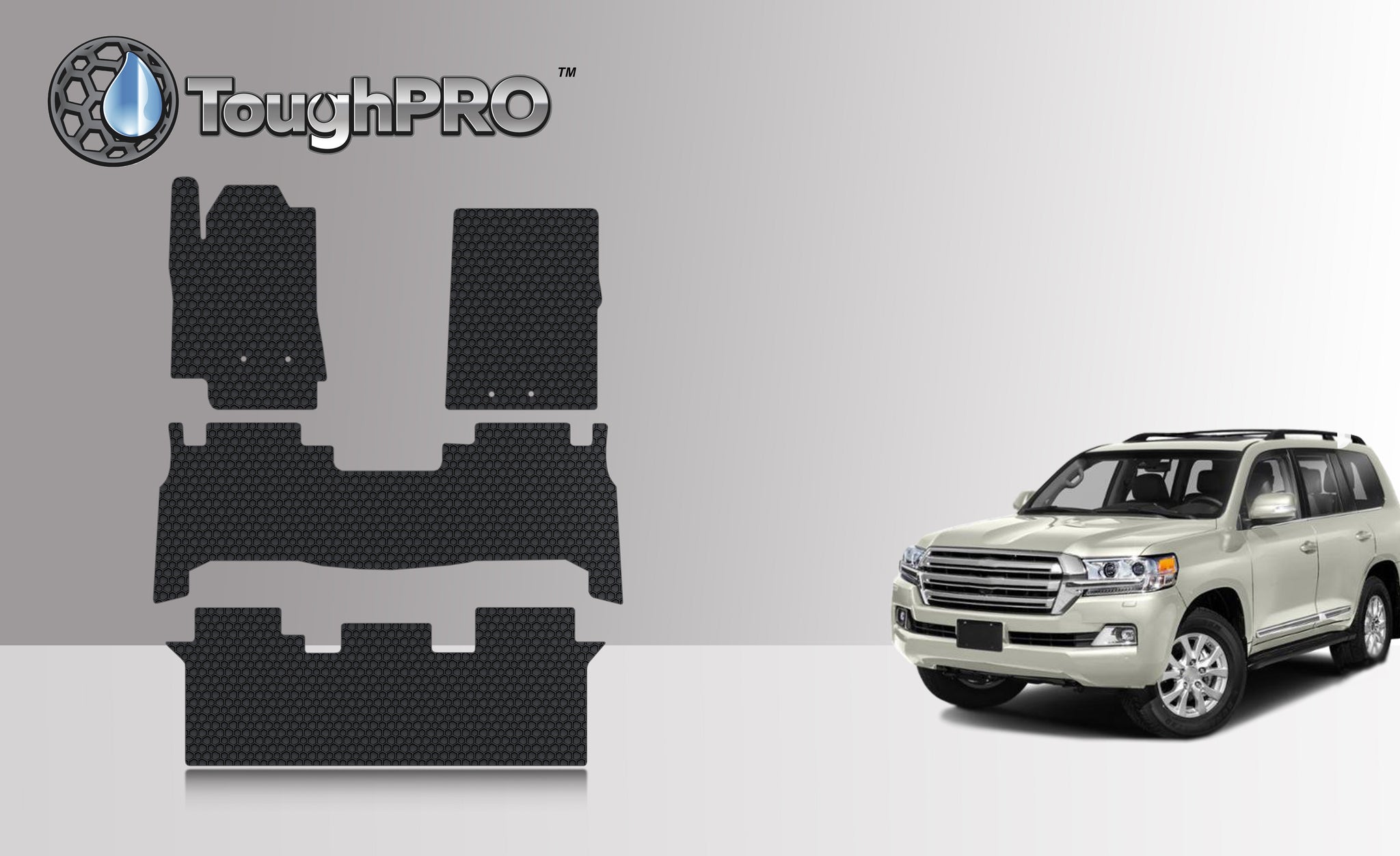 CUSTOM FIT FOR TOYOTA Land Cruiser 2014 1st, 2nd & 3rd Row