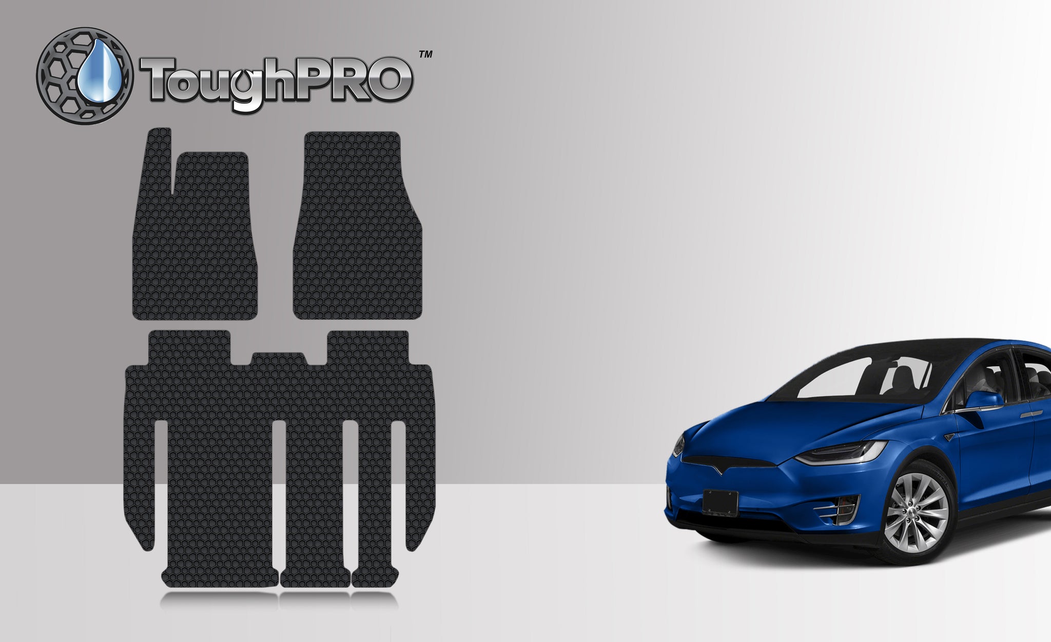 CUSTOM FIT FOR TESLA Model X Floor Mats 2018 1st & 2nd Row 7 Seater