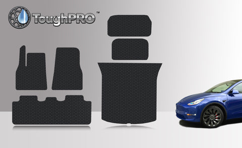 CUSTOM FIT FOR TESLA Model Y 5 Seater Performance Jan 2021 - Aug 2021 Floor + Frunk + Storage + Cargo Mat Set