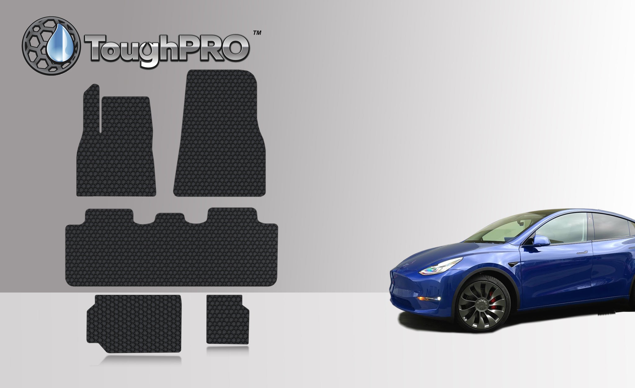 CUSTOM FIT FOR TESLA Model Y 7 Seater Performance 2021 1st & 2nd & 3rd Row