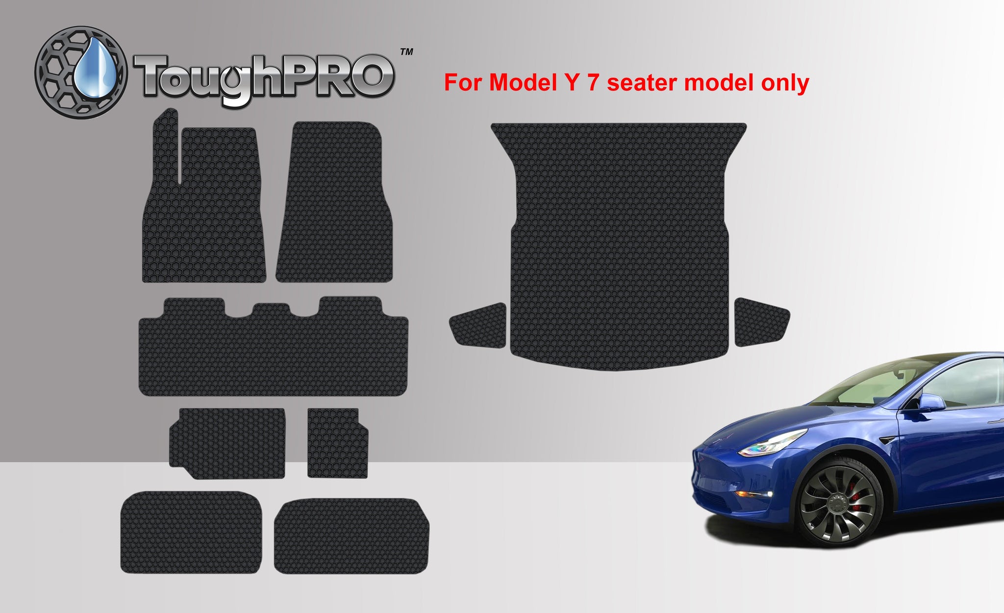 CUSTOM FIT FOR TESLA Model Y 7 Seater Standard Range 2023 Full Set