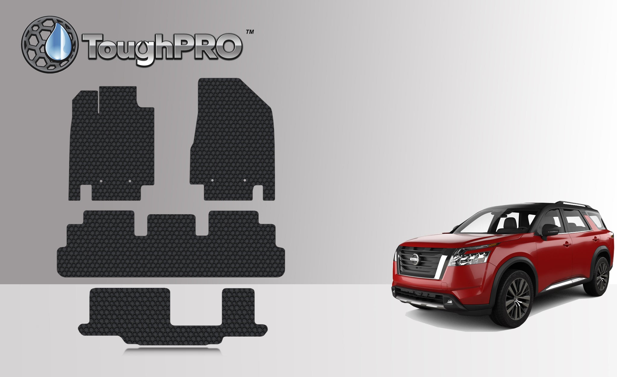 CUSTOM FIT FOR NISSAN Pathfinder 2023 Front Row 2nd Row 3rd Row (2nd row Bench Seats)