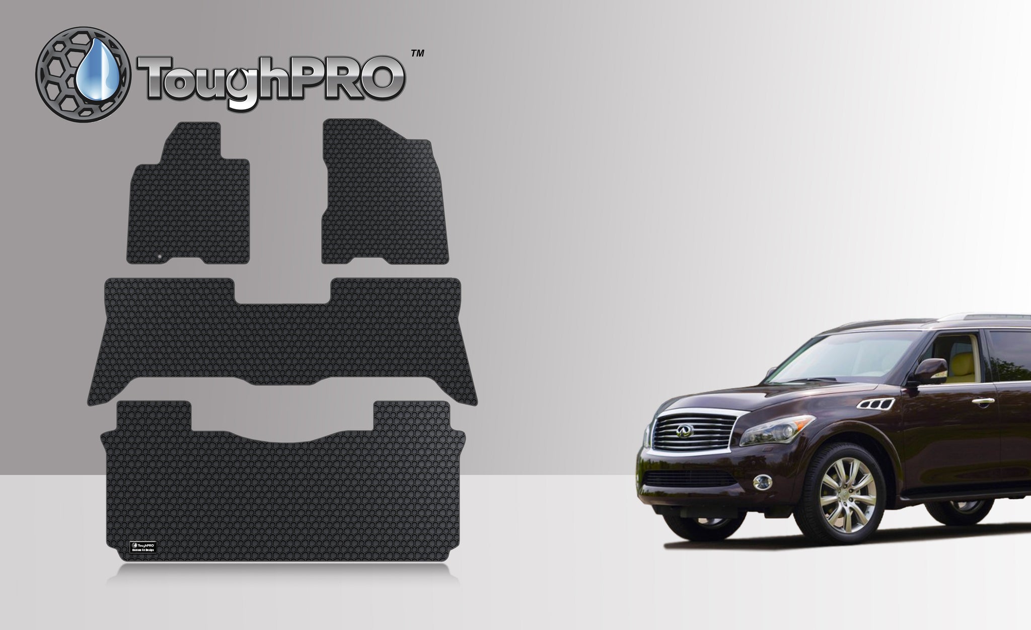 CUSTOM FIT FOR INFINITI QX56 2007 Front Row 2nd Row 3rd Row