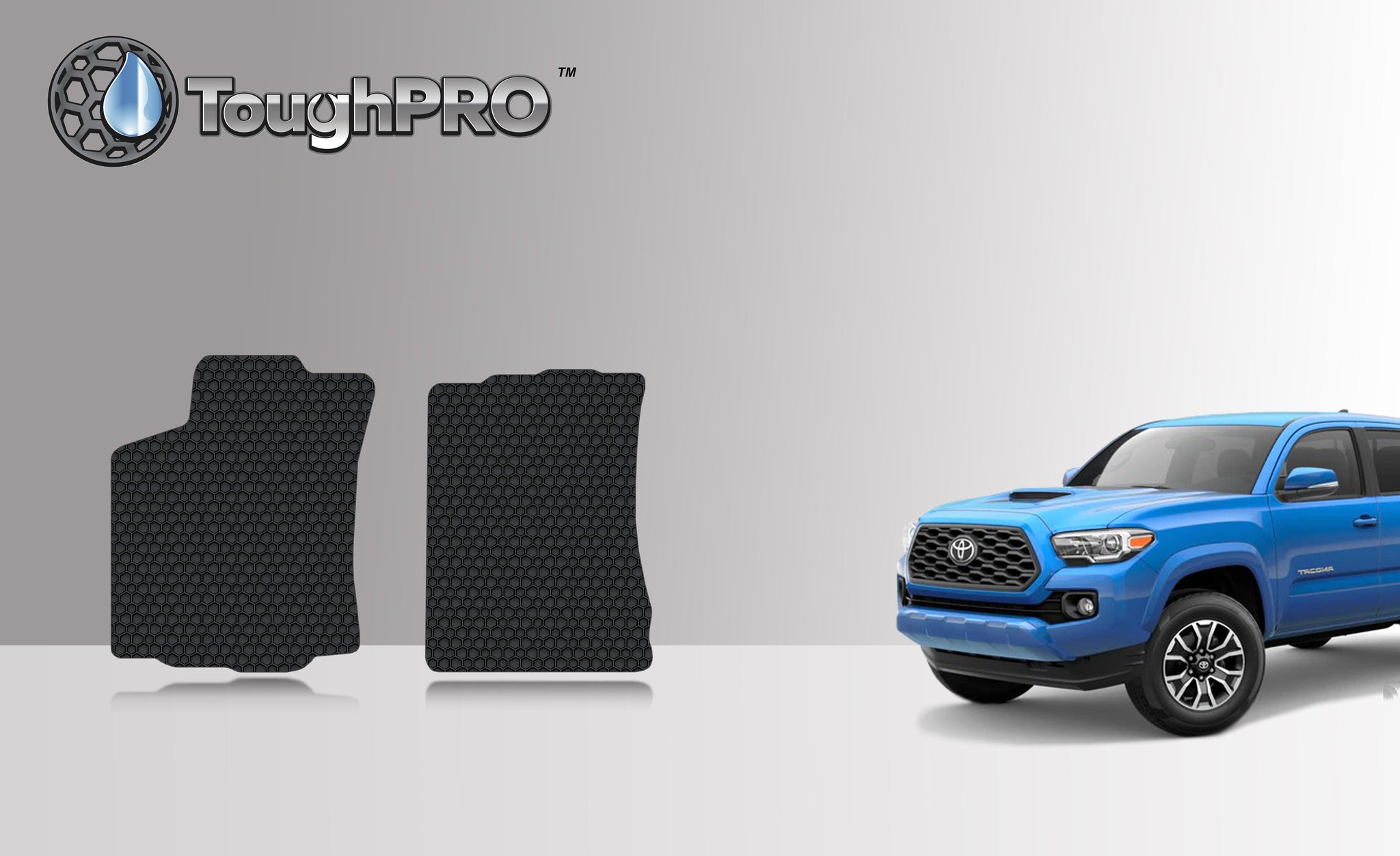 CUSTOM FIT FOR TOYOTA Tacoma 2020 Two Front Mats Double Cab