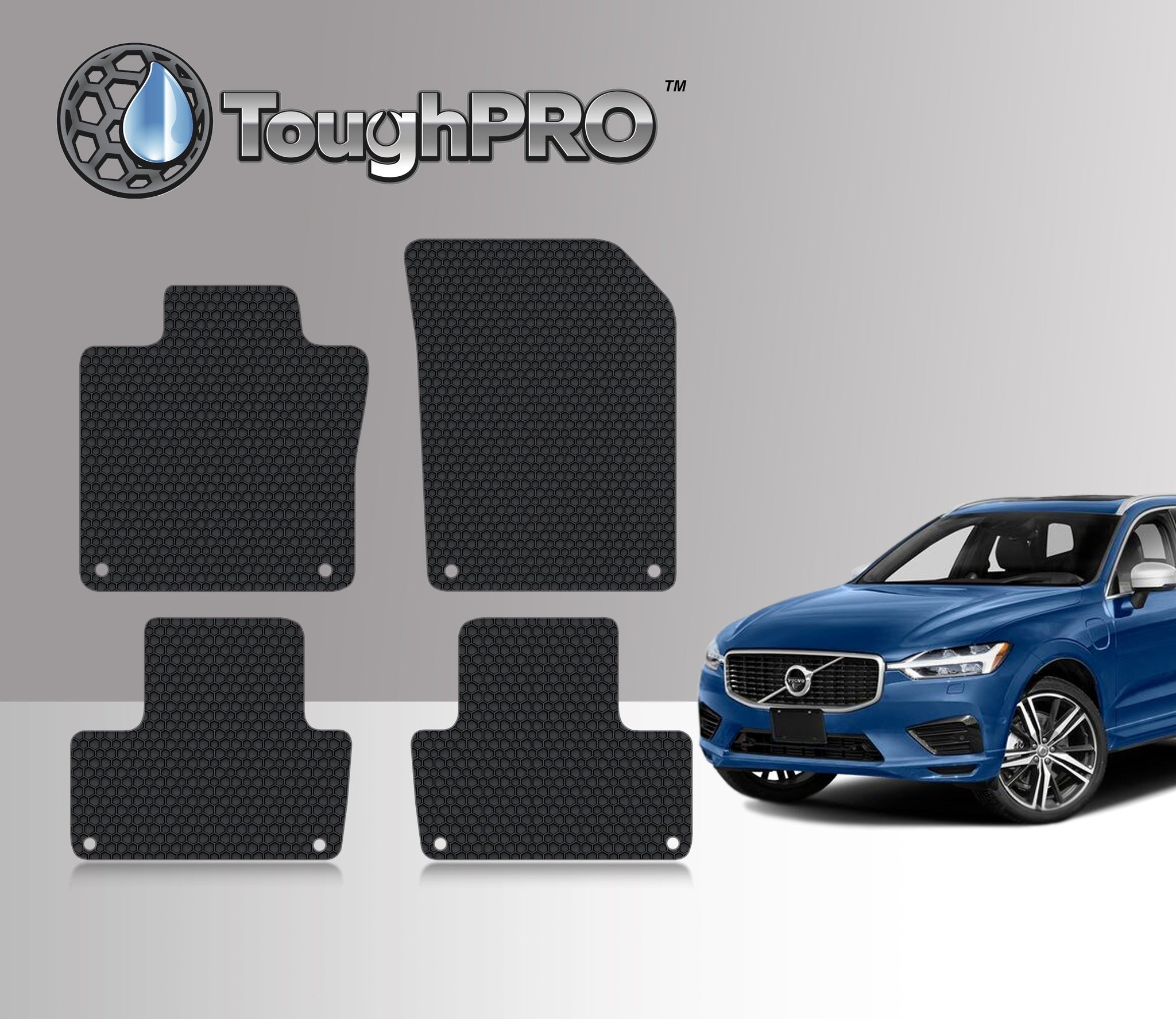 CUSTOM FIT FOR VOLVO XC60 2022 Floor Mat Set (Front Row and 2nd Row)