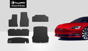 CUSTOM FIT FOR TESLA Model S 2019 Full Set (Front Trunk  Front Row Mat 2nd Row Mat Trunk Mat Storage Mat)