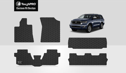 CUSTOM FIT FOR TOYOTA Sequoia 2018 Front Row  2nd Row  3rd Row  Trunk Mat( 3rd Row Up)