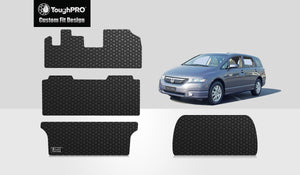 CUSTOM FIT FOR HONDA Odyssey 2002 Full Set (Front Row  2nd Row  3rd Row Trunk Mat)