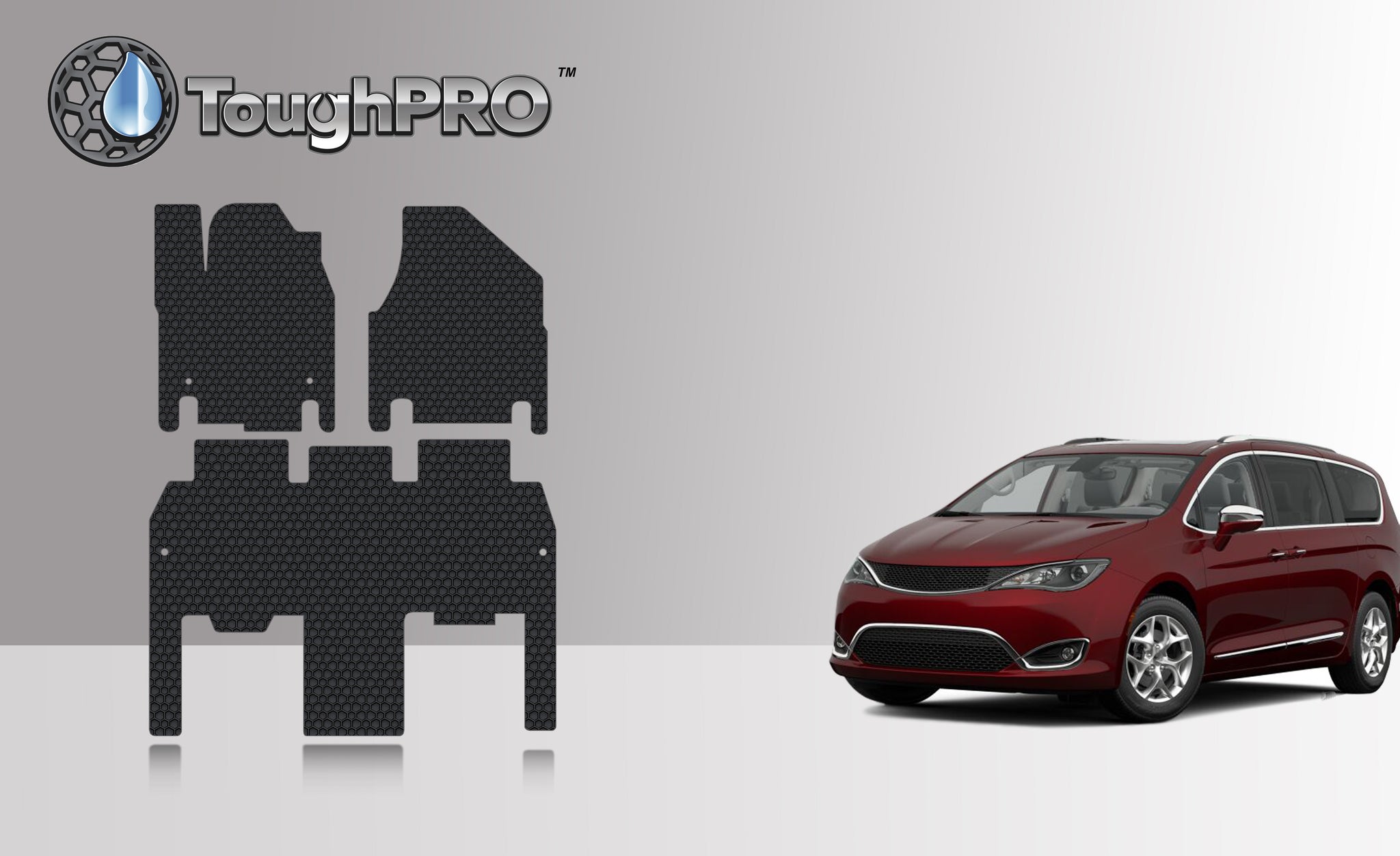 CUSTOM FIT FOR CHRYSLER Pacifica Hybrid 2019 Front Row 2nd Row Mat