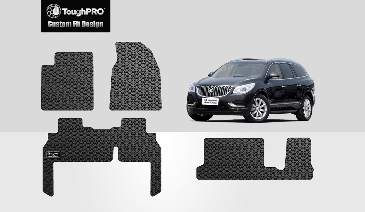 CUSTOM FIT FOR BUICK Enclave 2014 1st & 2nd & 3rd Row Mats For Bench Seating