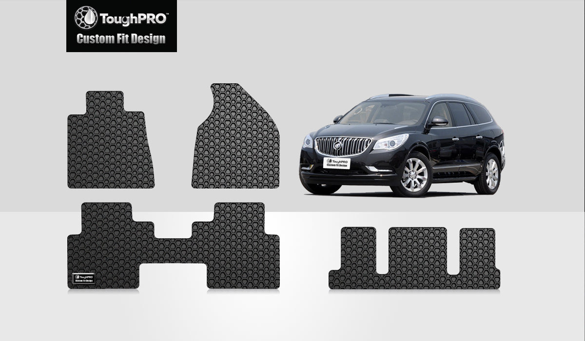 CUSTOM FIT FOR BUICK Enclave 2012 1st Row & 2nd Row & 3rd Row Mats For Bucket Seating