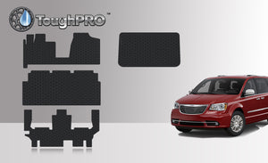 CUSTOM FIT FOR CHRYSLER Town & Country Van 2015 Front Row  2nd Row  3rd Row  Cargo Mat (3rd Row Up)